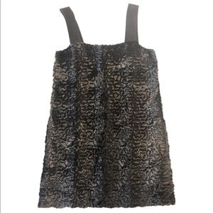 Black faux fur Alexander Wang dress w tags